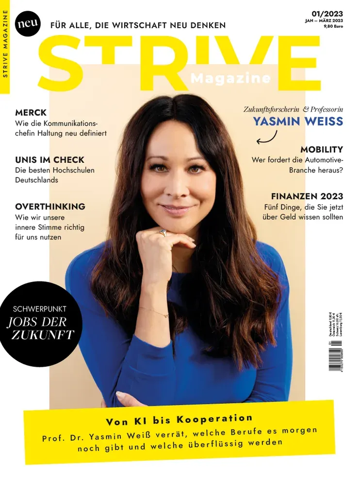 Titelseite des Magazins STRIVE mit Yasmin Weiß